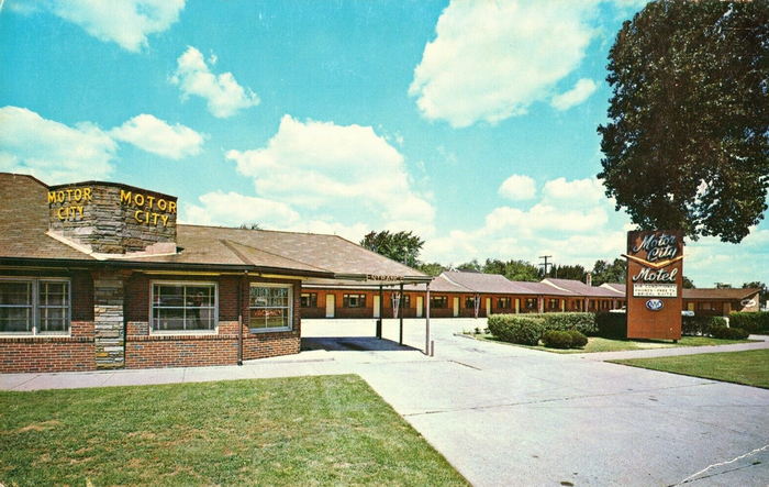 Motor City Motel - Old Postcard View